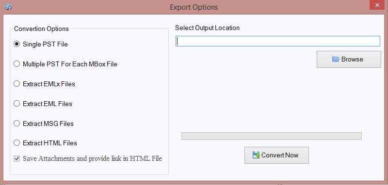 Export MBOX file to Outlook PST
